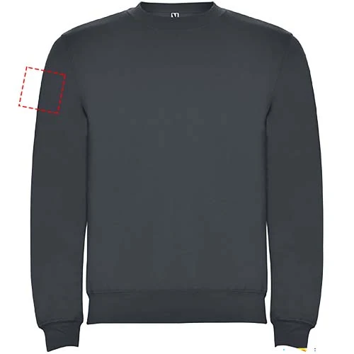 Clasica detský sveter s výstrihom crewneck - Roly – ebenová – tlačová plocha – Pravý biceps
