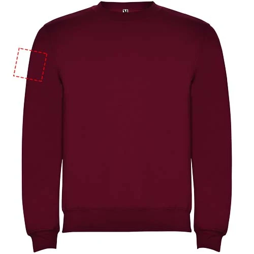 Clasica detský sveter s výstrihom crewneck - Roly – granátová – tlačová plocha – Pravý biceps
