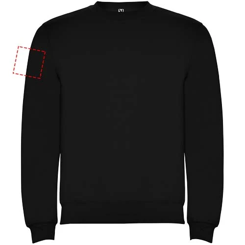 Clasica detský sveter s výstrihom crewneck - Roly – černá – tlačová plocha – Pravý biceps