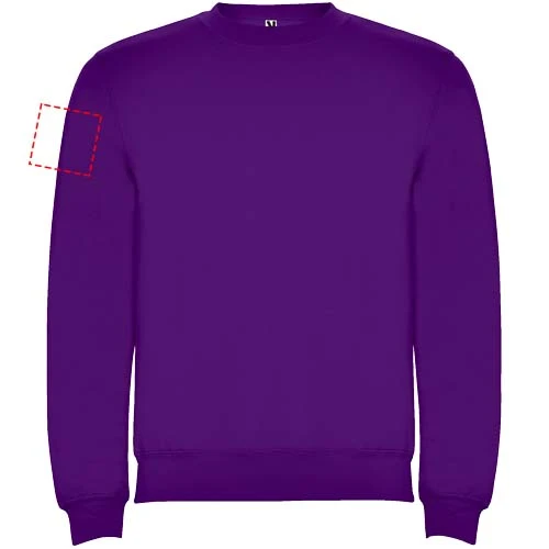 Clasica detský sveter s výstrihom crewneck - Roly – purpurová – tlačová plocha – Pravý biceps