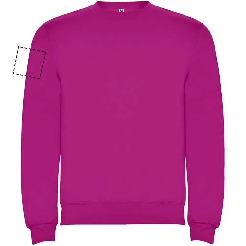 Clasica detský sveter s výstrihom crewneck - Roly – růžičková – tlačová plocha – Pravý biceps