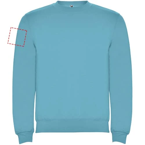 Clasica detský sveter s výstrihom crewneck - Roly – tyrkysová – tlačová plocha – Pravý biceps
