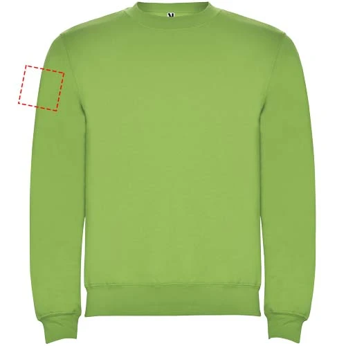 Clasica detský sveter s výstrihom crewneck - Roly – oázová zelená – tlačová plocha – Pravý biceps