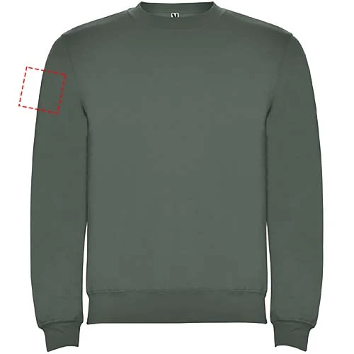 Clasica detský sveter s výstrihom crewneck - Roly – vavřínová zelená – tlačová plocha – Pravý biceps