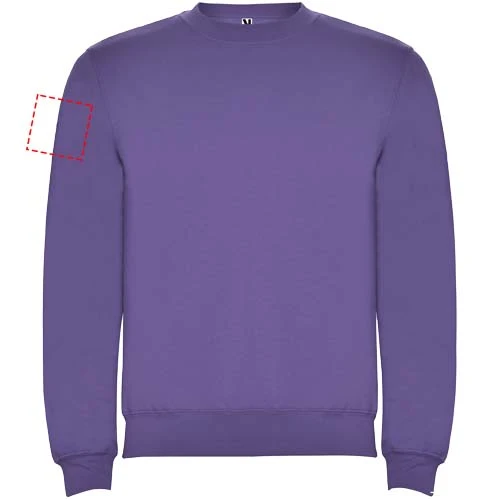 Clasica detský sveter s výstrihom crewneck - Roly – irská fialová – tlačová plocha – Pravý biceps