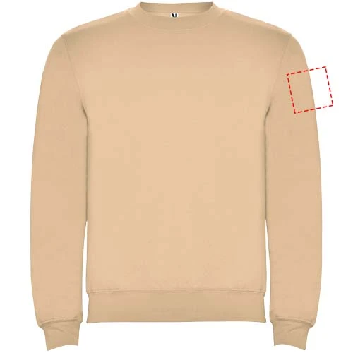 Clasica detský sveter s výstrihom crewneck - Roly – angora – tlačová plocha – Ľavý biceps