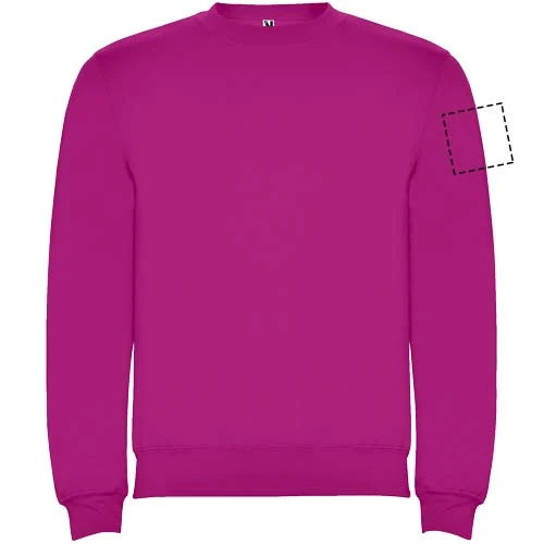 Clasica detský sveter s výstrihom crewneck - Roly – růžičková – tlačová plocha – Ľavý biceps