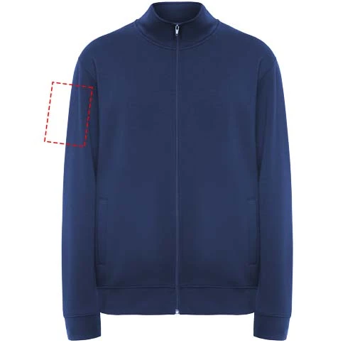 Ulan unisex celorozopínací sveter - Roly – kráľovská modrá – tlačová plocha – Pravý biceps