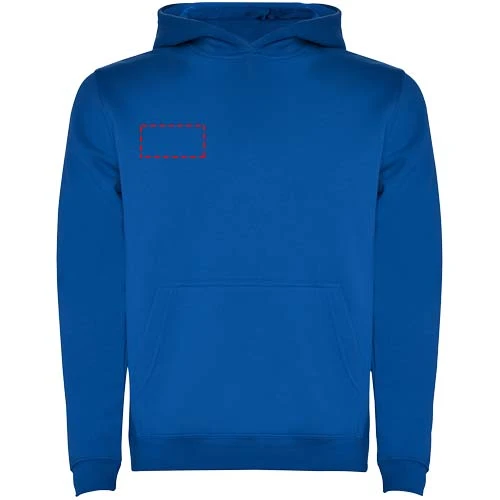 Urban detská mikina s kapucňou - Roly – kráľovská modrá – tlačová plocha – Pravá strana hrude