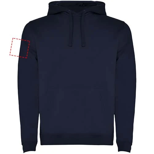 Urban detská mikina s kapucňou - Roly – námornícka modrá – tlačová plocha – Pravý biceps