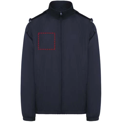 Makalu unisex zateplená bunda - Roly – námornícka modrá – tlačová plocha – Pravá strana hrude