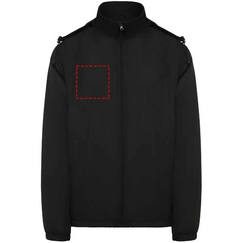 Makalu unisex zateplená bunda - Roly – černá – tlačová plocha – Pravá strana hrude