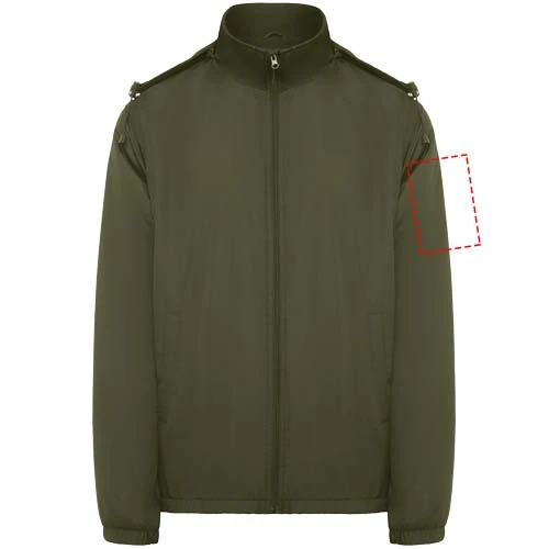 Makalu unisex zateplená bunda - Roly – vojenská zelená – tlačová plocha – Ľavý biceps