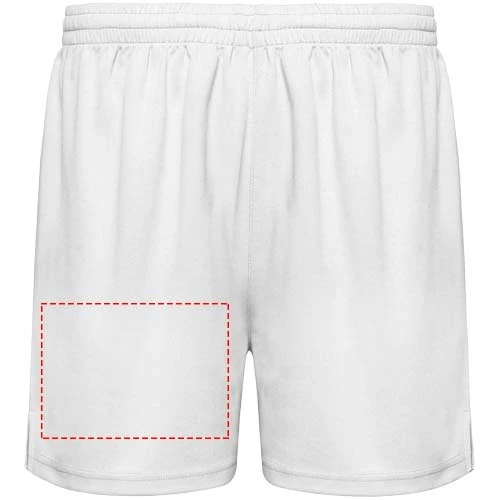Player unisex športové šortky - Roly – bílá – tlačová plocha – Pravá nohavica