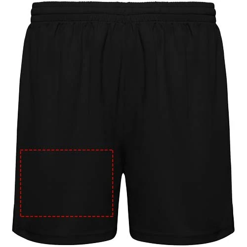 Player unisex športové šortky - Roly – černá – tlačová plocha – Pravá nohavica