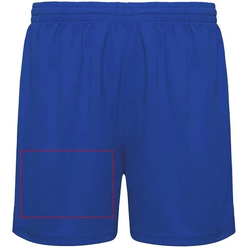 Player unisex športové šortky - Roly – kráľovská modrá – tlačová plocha – Pravá nohavica