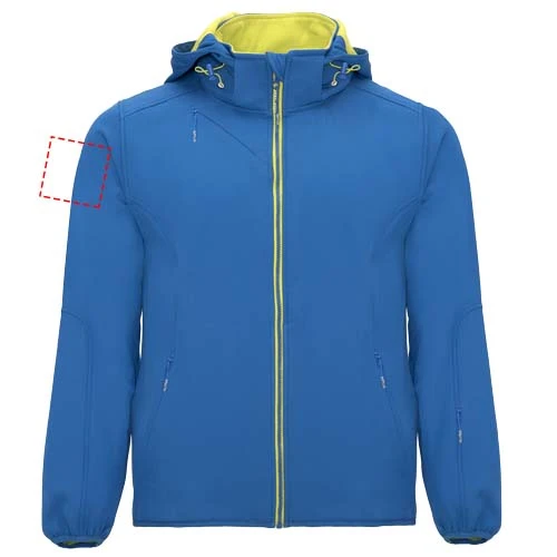Siberia unisex softshellová bunda - Roly – kráľovská modrá – tlačová plocha – Pravý biceps