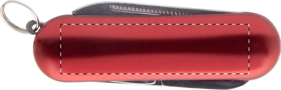 Gorner Mini multifunkčný vreckový mini nôž – red – tlačová plocha – Zadná strana
