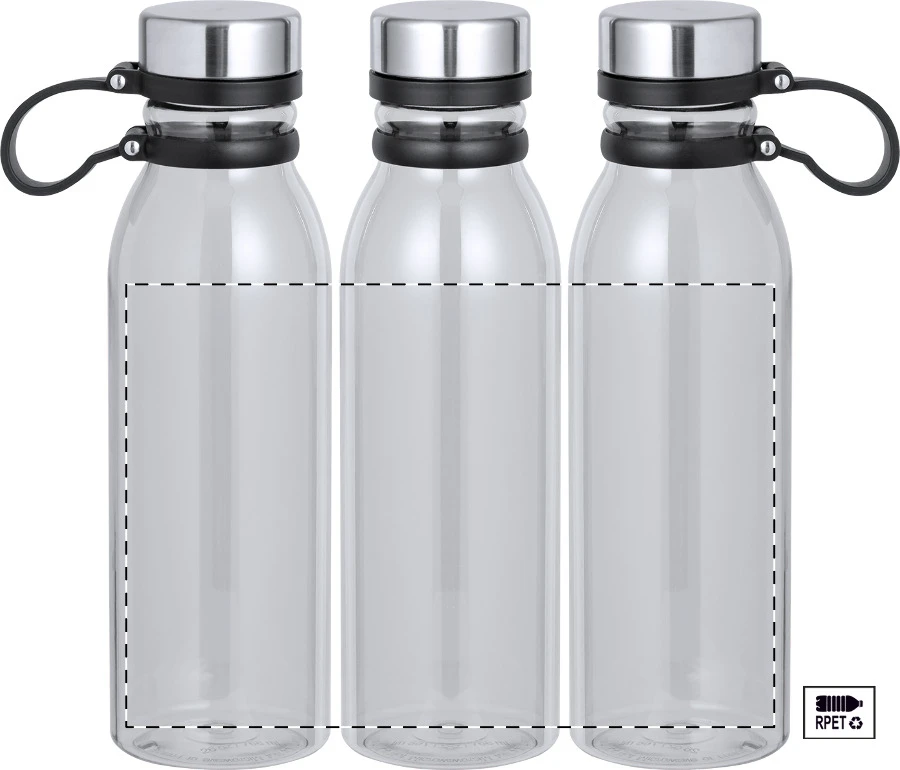 Kumba RPET flaša – transparent – tlačová plocha – Obal