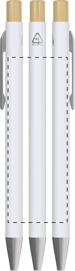 Iriboo guľôčkové pero – white – tlačová plocha – Obal