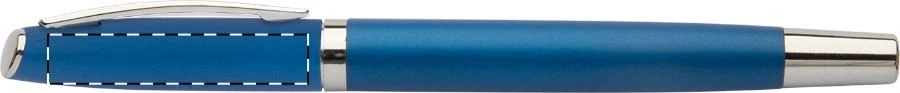 Redivi kovové guľôčkové pero – blue – tlačová plocha – Roller pod klipom - pre praváka