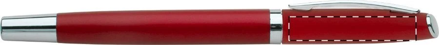 Redivi kovové guľôčkové pero – red – tlačová plocha – Roller pod klipom - pre ľaváka