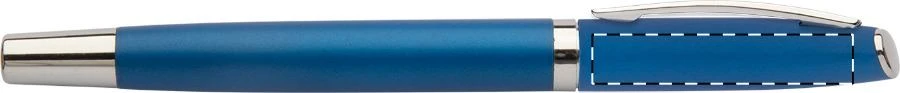 Redivi kovové guľôčkové pero – blue – tlačová plocha – Roller pod klipom - pre ľaváka