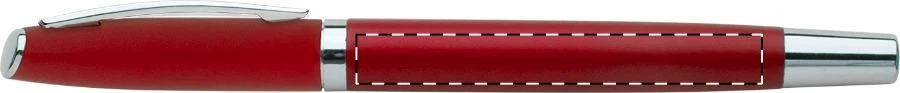 Redivi kovové guľôčkové pero – red – tlačová plocha – Roller pero na telo - pre praváka