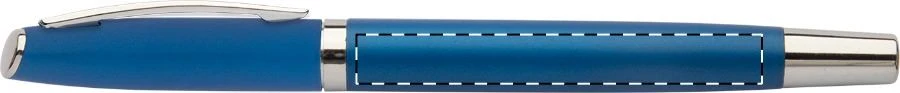 Redivi kovové guľôčkové pero – blue – tlačová plocha – Roller pero na telo - pre praváka
