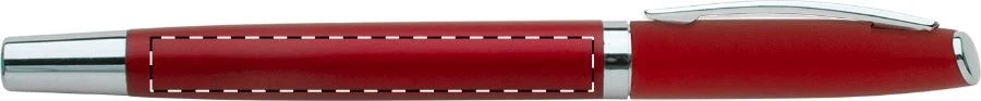 Redivi kovové guľôčkové pero – red – tlačová plocha – Roller pero na telo - pre ľaváka