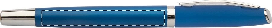 Redivi kovové guľôčkové pero – blue – tlačová plocha – Roller pero na telo - pre ľaváka