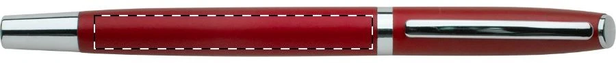 Redivi kovové guľôčkové pero – red – tlačová plocha – Roller pero na telo - v línii s klipom
