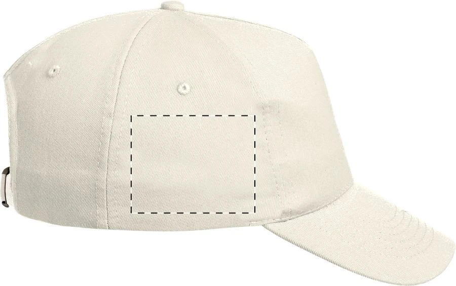 Rebicap baseballová čiapka – natural – tlačová plocha – Pravá strana