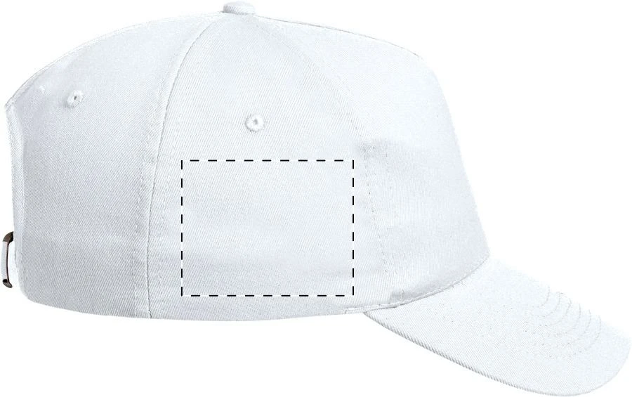 Rebicap baseballová čiapka – white – tlačová plocha – Pravá strana
