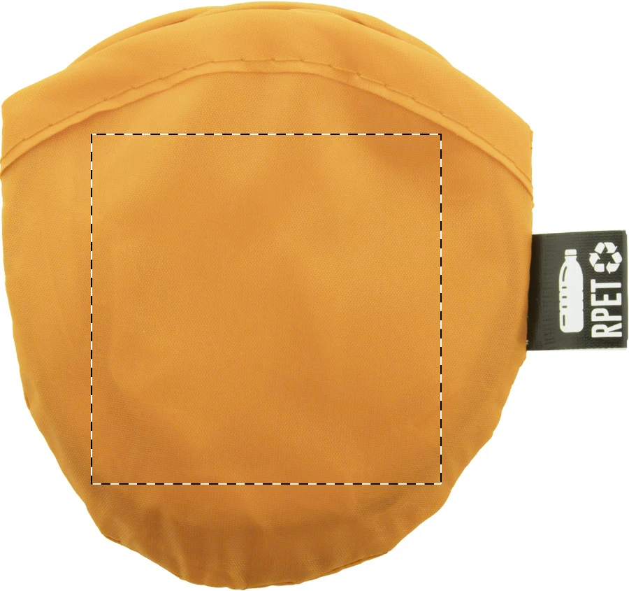 Rocket RPET frisbee – orange – tlačová plocha – Puzdro/Vrecko
