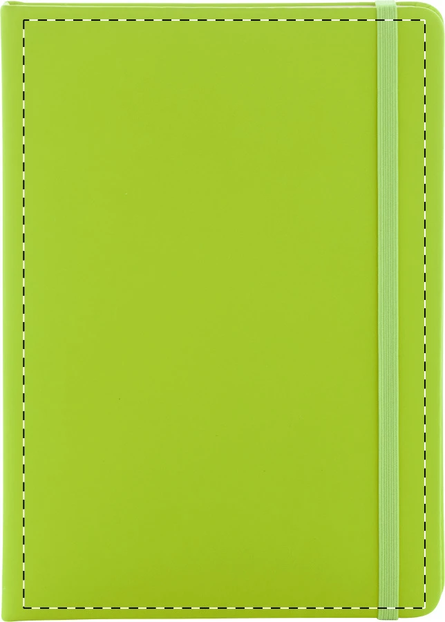 Repuk Blank A5 RPU blok – lime green – tlačová plocha – Predná strana