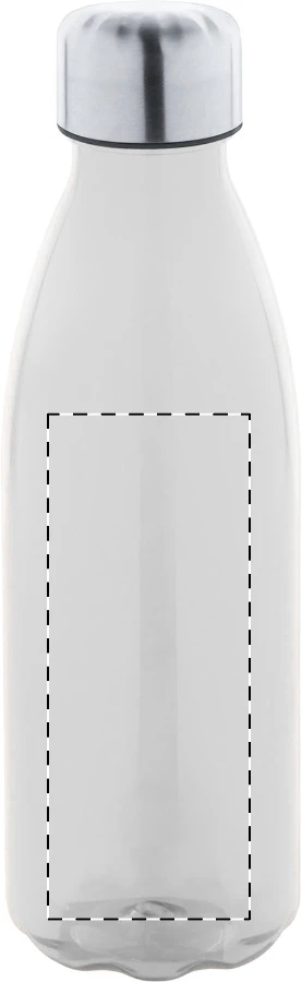 Colba RPET flaša – white – tlačová plocha – Predná strana