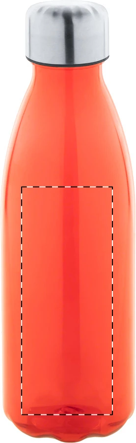 Colba RPET flaša – red – tlačová plocha – Predná strana