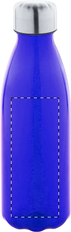 Colba RPET flaša – blue – tlačová plocha – Predná strana