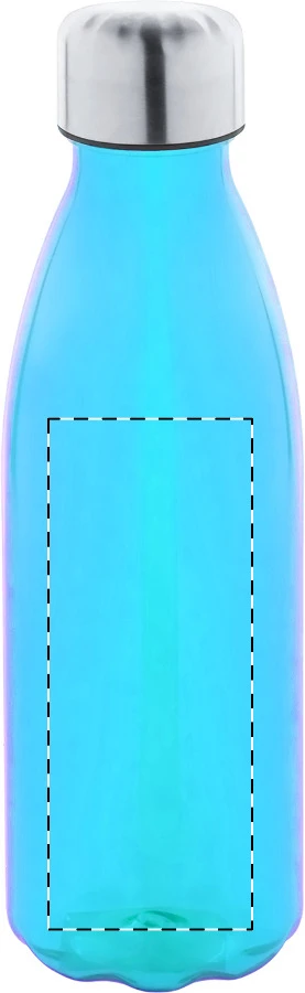 Colba RPET flaša – light blue – tlačová plocha – Predná strana