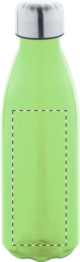 Colba RPET flaša – green – tlačová plocha – Predná strana