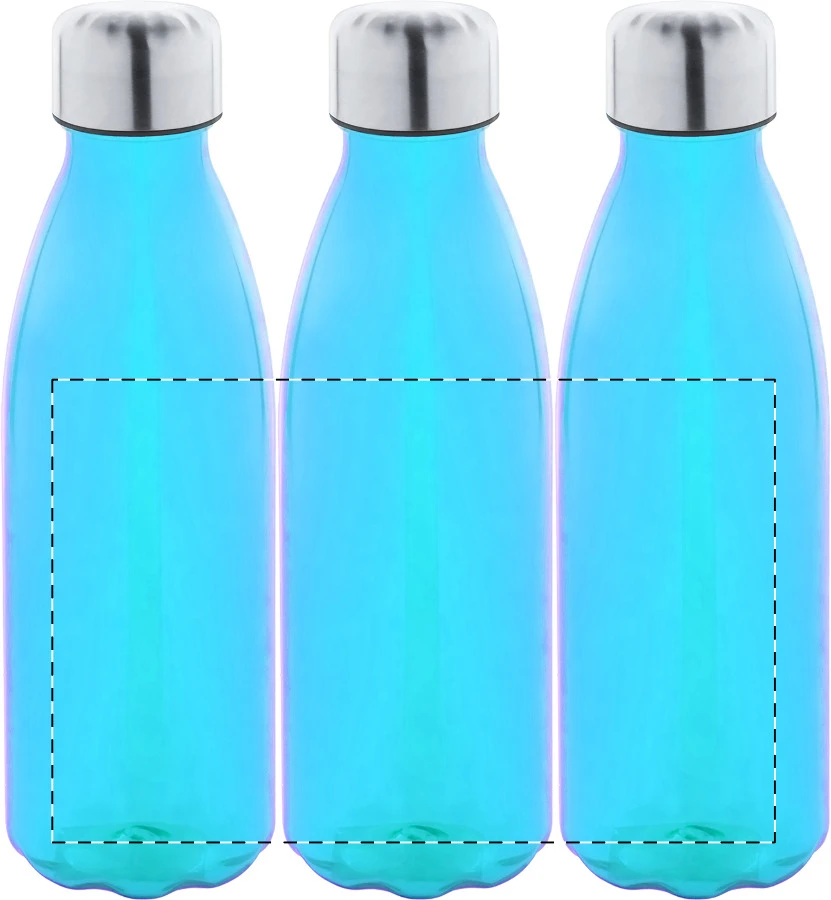 Colba RPET flaša – light blue – tlačová plocha – Obal