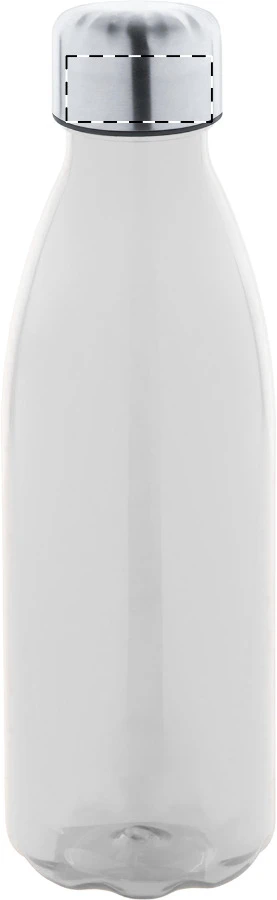 Colba RPET flaša – white – tlačová plocha – Čiapka - predná strana