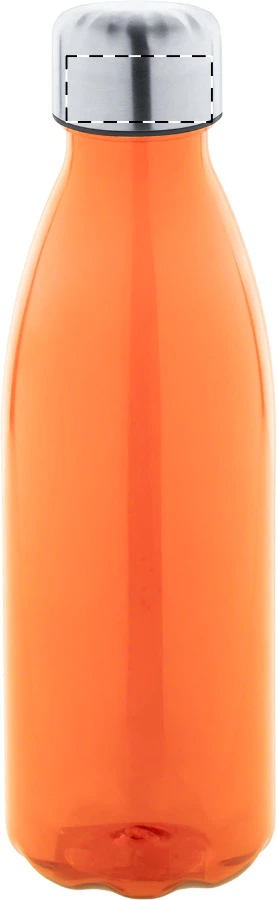 Colba RPET flaša – orange – tlačová plocha – Čiapka - predná strana