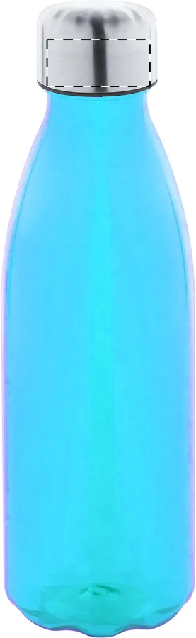 Colba RPET flaša – light blue – tlačová plocha – Čiapka - predná strana