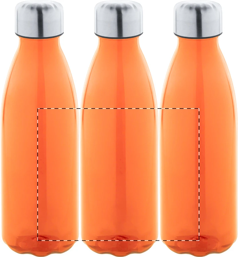 Colba RPET flaša – orange – tlačová plocha – Celoplošná potlač – rotačná sieťotlač