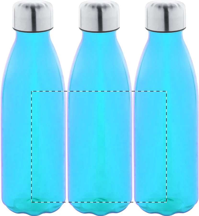 Colba RPET flaša – light blue – tlačová plocha – Celoplošná potlač – rotačná sieťotlač