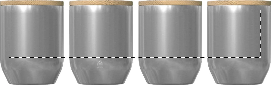 Sesboo termohrnček – silver – tlačová plocha – Obal