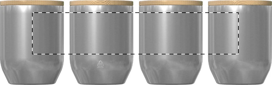 Sesboo termohrnček – silver – tlačová plocha – Celoplošná potlač – rotačná sieťotlač