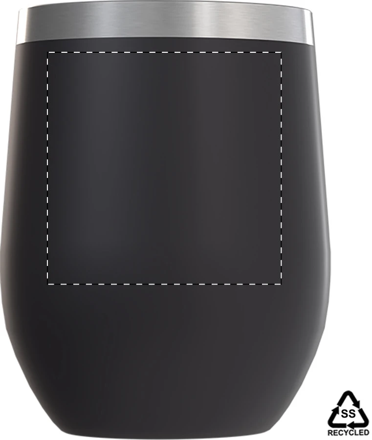 Rebby termohrnček – dark grey – tlačová plocha – Zadná strana